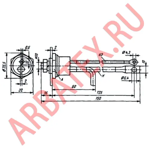 Т25-10 тиристор фото 3